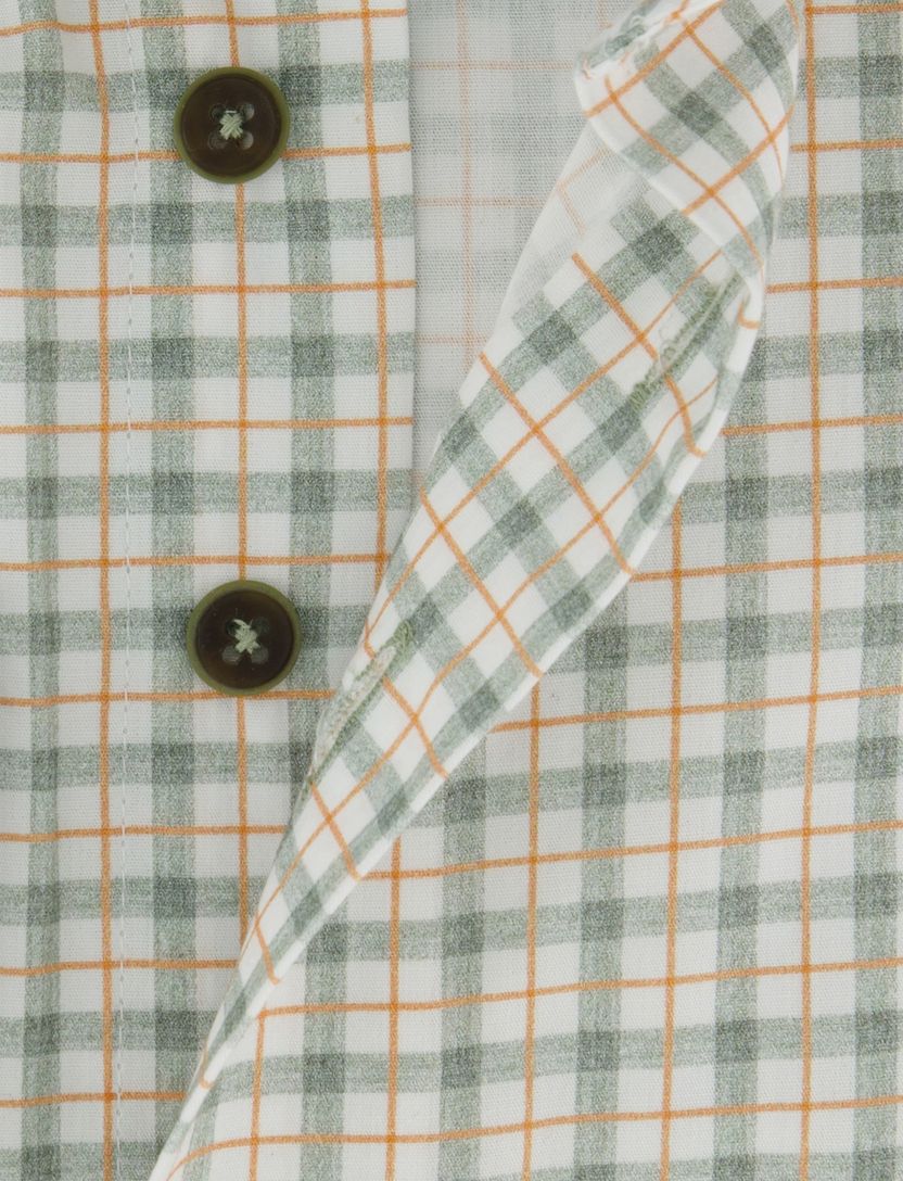 Overhemd Portofino groen geruit button down boord
