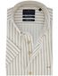 Portofino regular fit overhemd beige gestreept korte mouwen