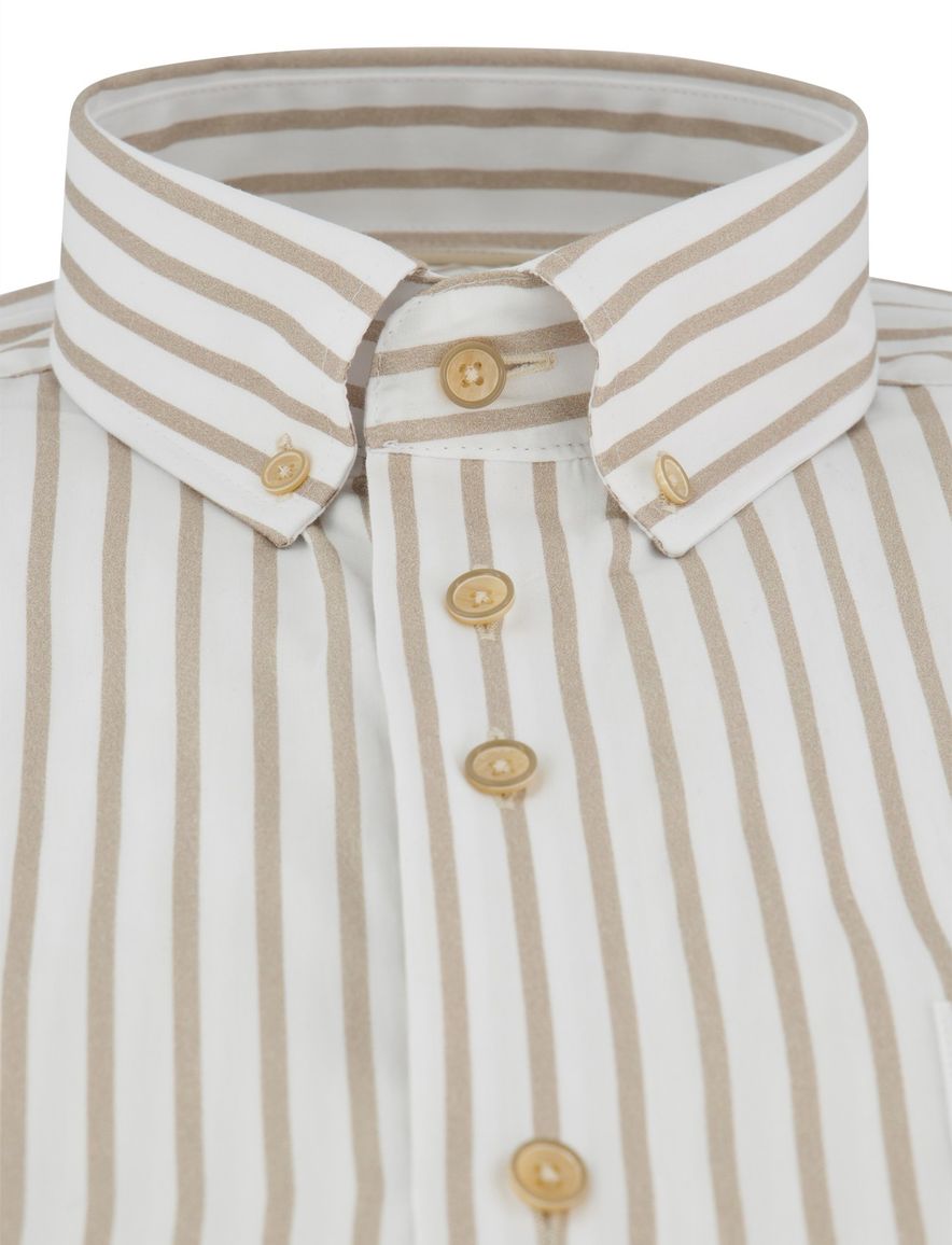 Portofino overhemd kort mouw beige