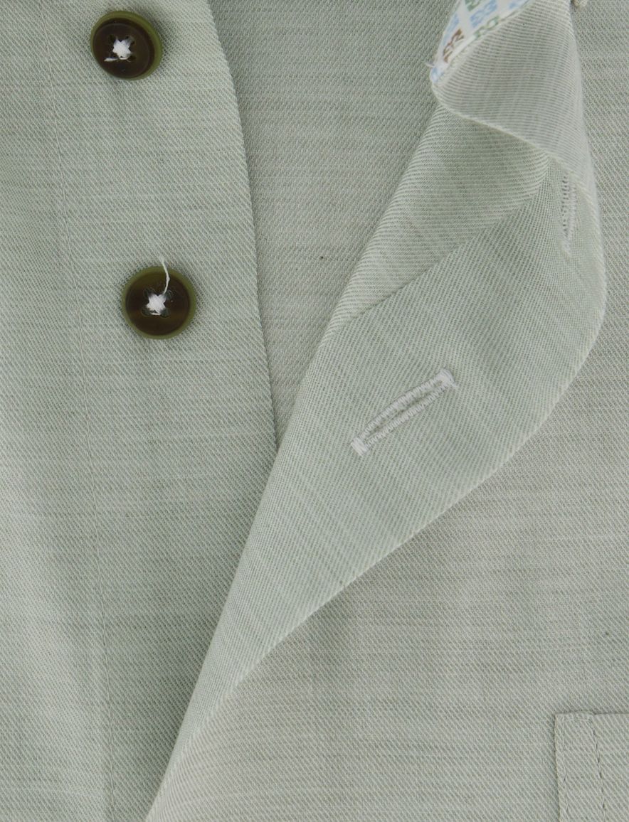 Portofino overhemd Regular Fit korte mouw groen structuur