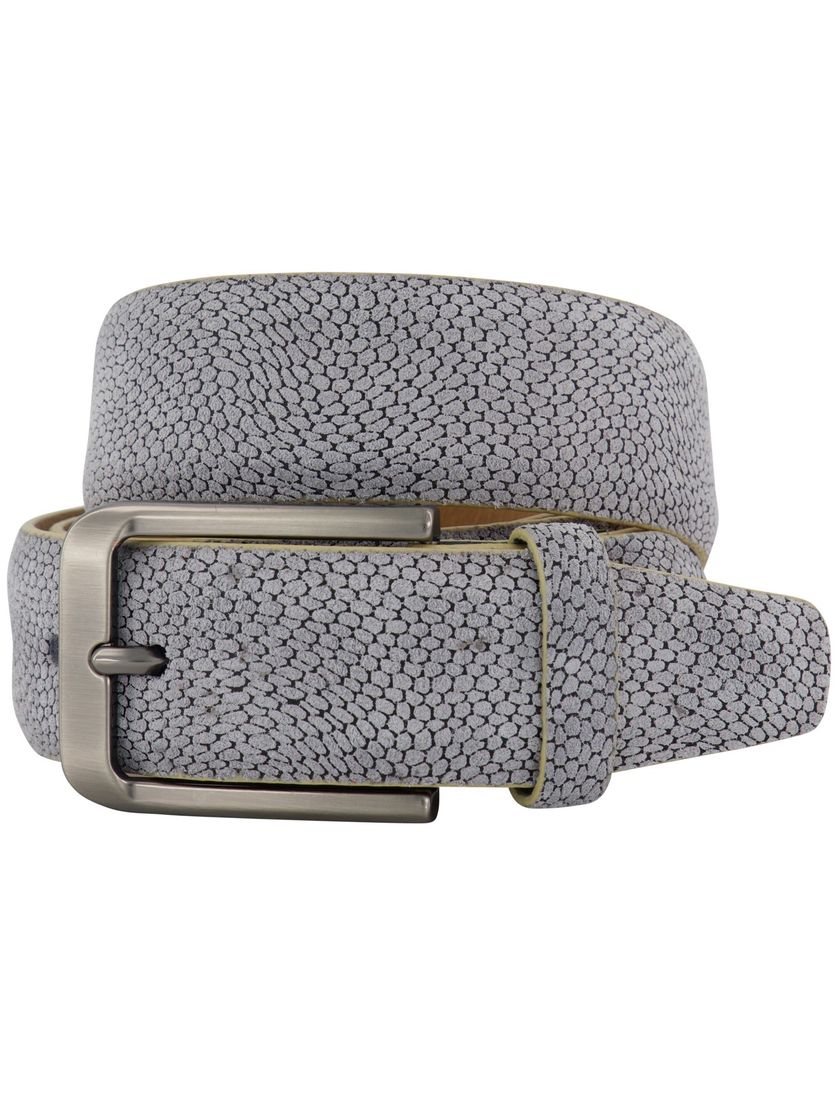 Riem Melik van leer geprint grijs