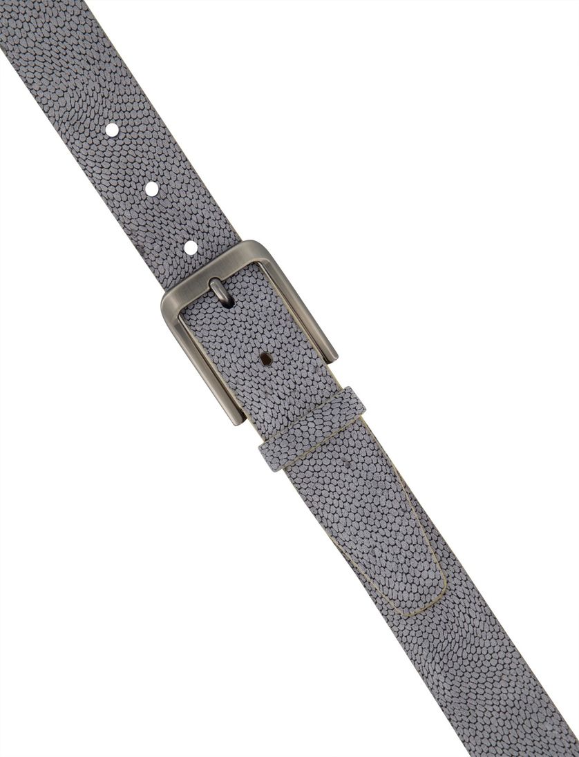 Riem Melik van leer geprint grijs