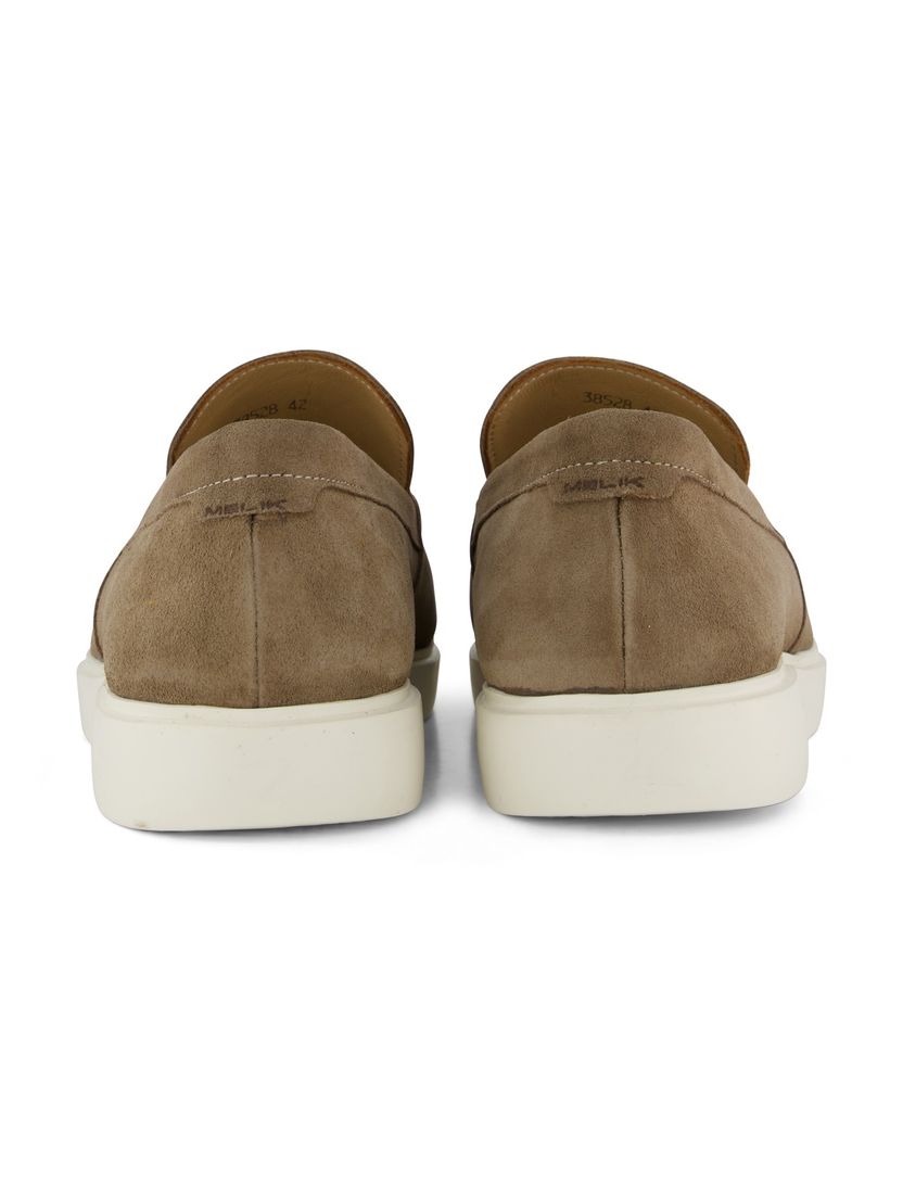 loafers Melik beige leer suede effen