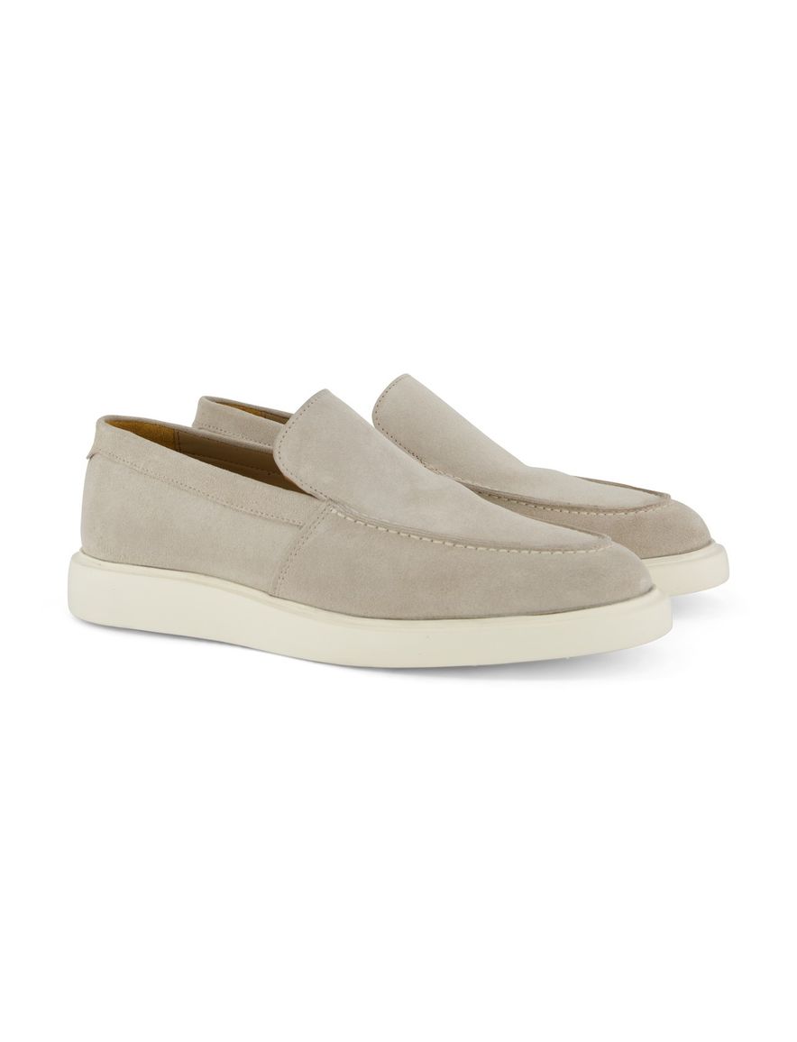 Beige loafers Melik creme zool leer suede