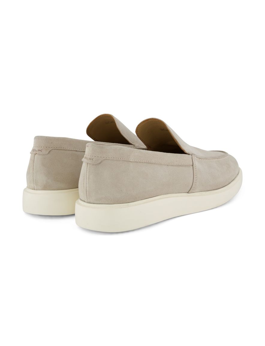 Beige loafers Melik creme zool leer suede