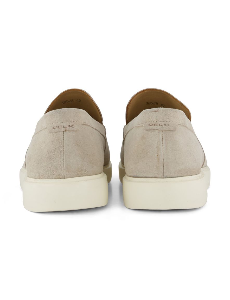 Beige loafers Melik creme zool leer suede