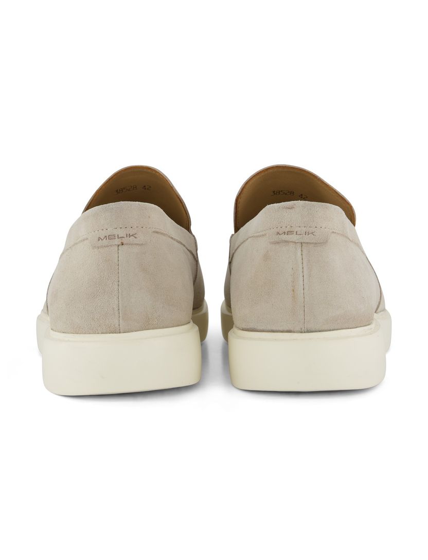 loafers Melik beige leer suede creme zool