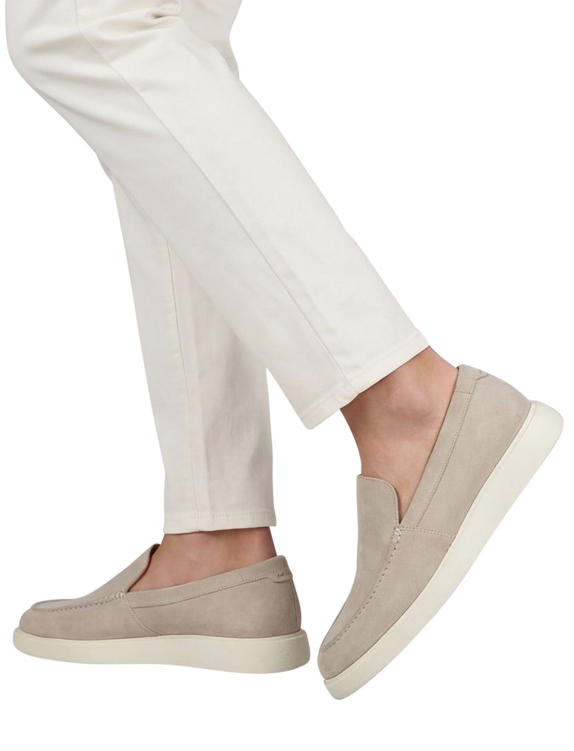 loafers Melik beige leer suede creme zool