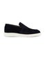 Donkerblauwe effen loafers Melik leer suede