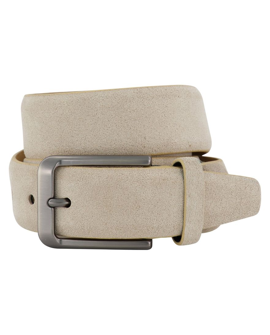 Leren beige Melik riem effen