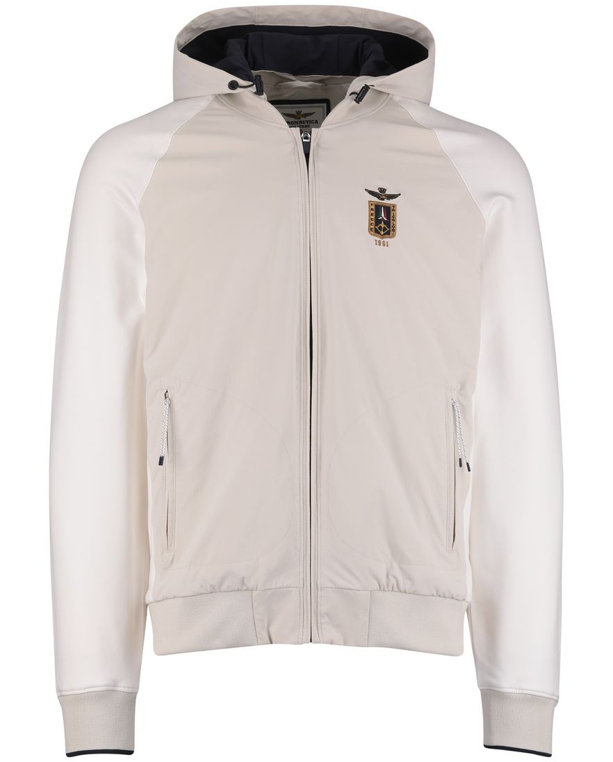 tussenjas Aeronautica Militaire met afneembare capuchon beige