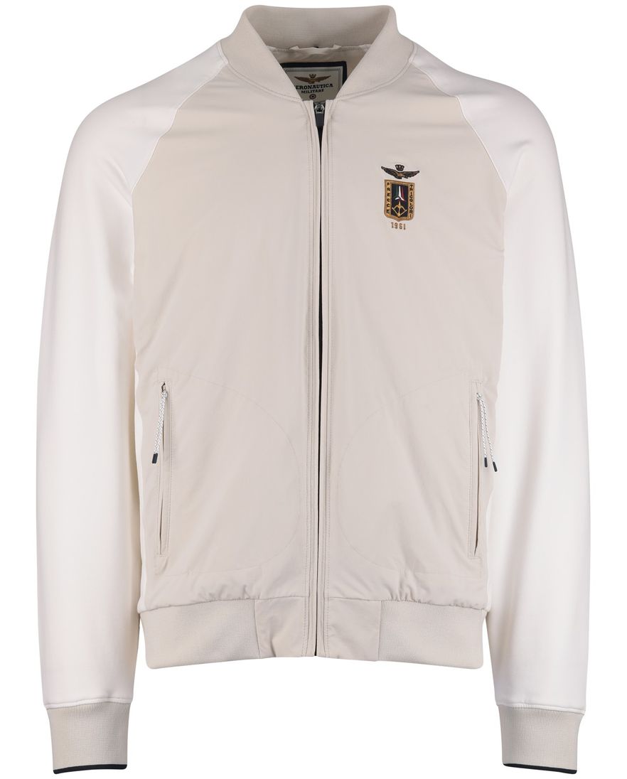 tussenjas Aeronautica Militaire met afneembare capuchon beige