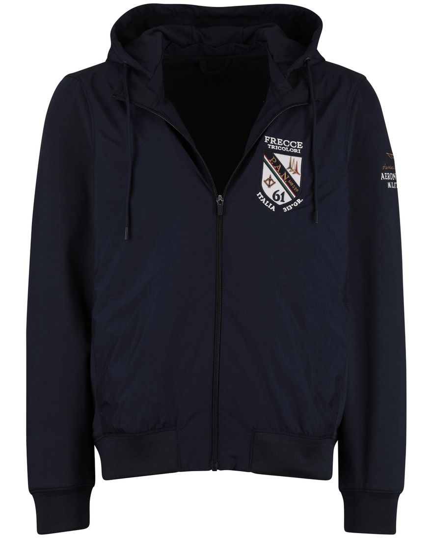 tussenjas Aeronautica Militaire met afneembare capuchon navy