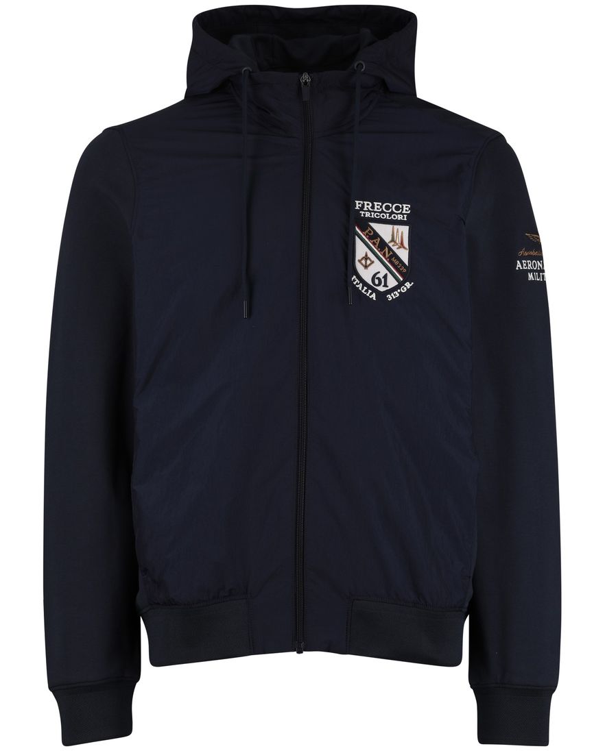 tussenjas Aeronautica Militaire met afneembare capuchon navy