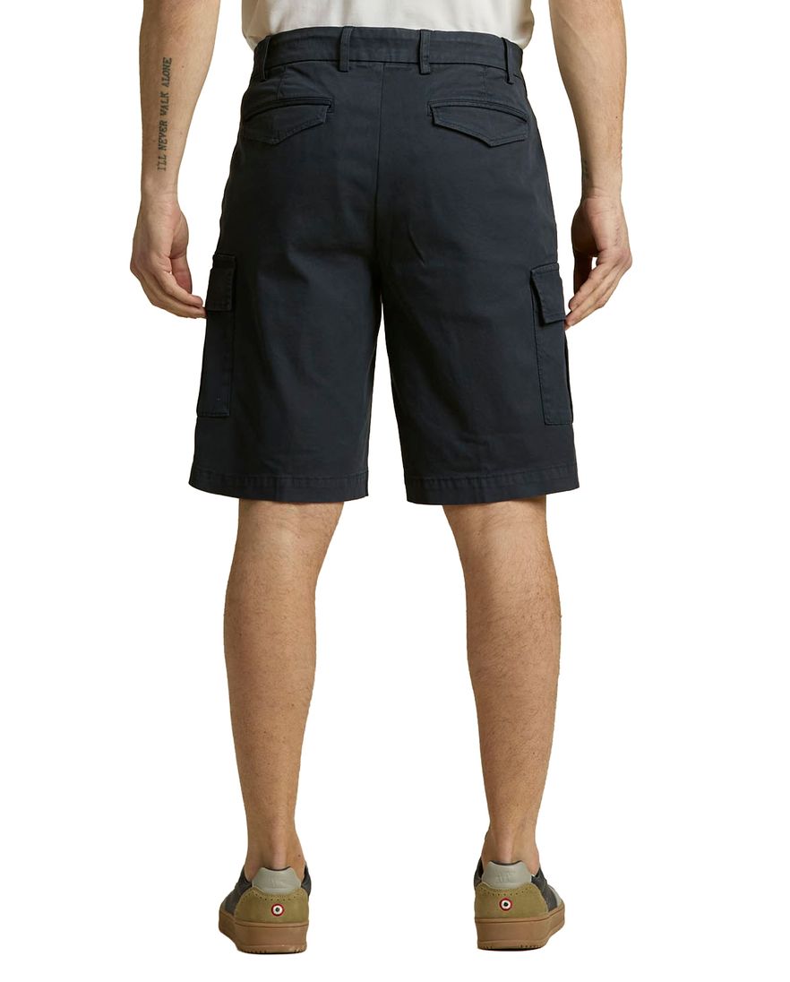 Donkerblauwe korte broek Aeronautica Militare cargo slim fit