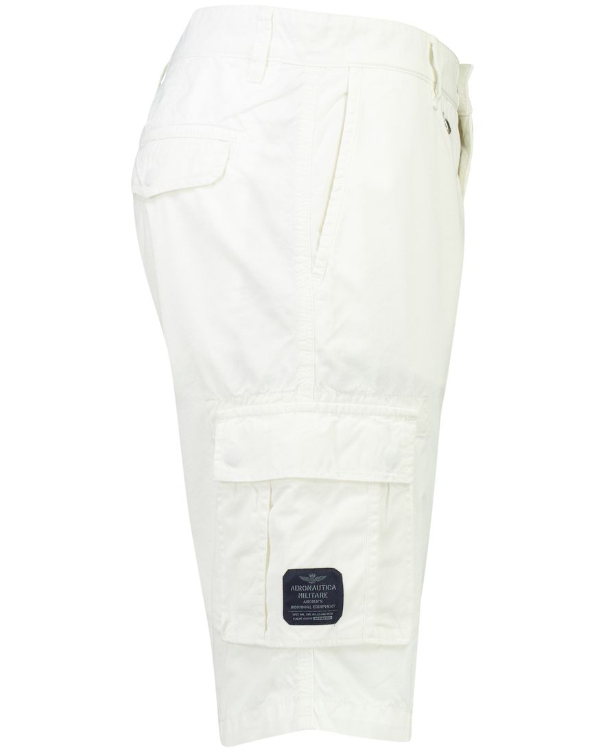 Witte bermuda Aeronautica Militare cargo slim fit
