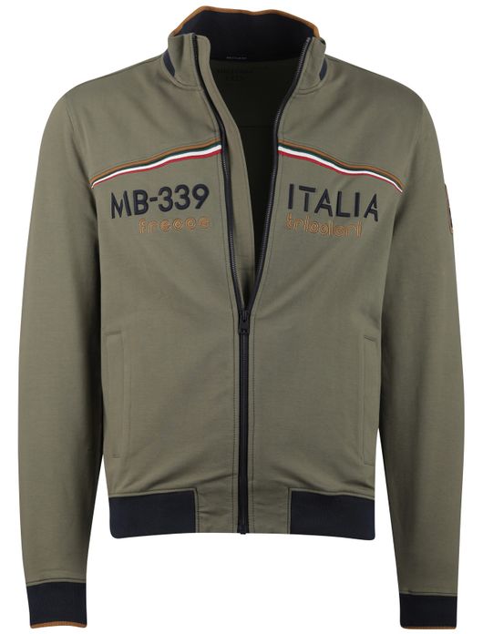 Aeronautica Militaire vest groen opdruk tekst