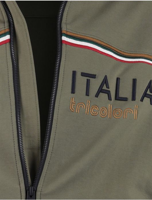 Aeronautica Militaire vest groen opdruk tekst