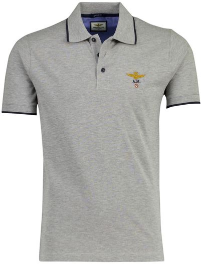 Aeronautica Militare Poloshirt Aeronautica Militaire grijs 3 knopen