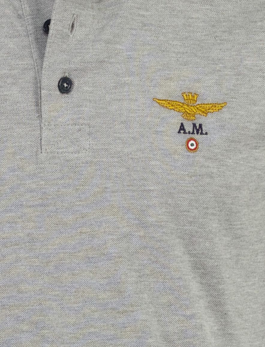 Aeronautica Militaire poloshirt regular fit grijs