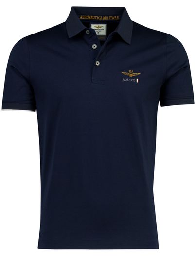 Aeronautica Militare Korte mouwen polo donkerblauw Aeronautica normale fit