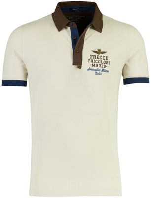 Aeronautica Militare Creme poloshirt korte mouw Aeronautica Militaire