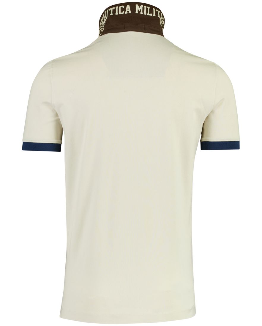 Creme poloshirt korte mouw Aeronautica Militaire