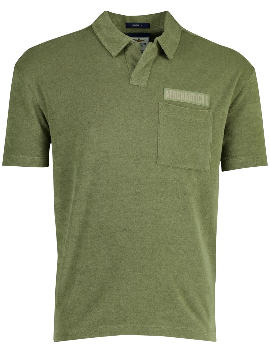 Aeronautica Militaire poloshirt comfort fit badstof groen