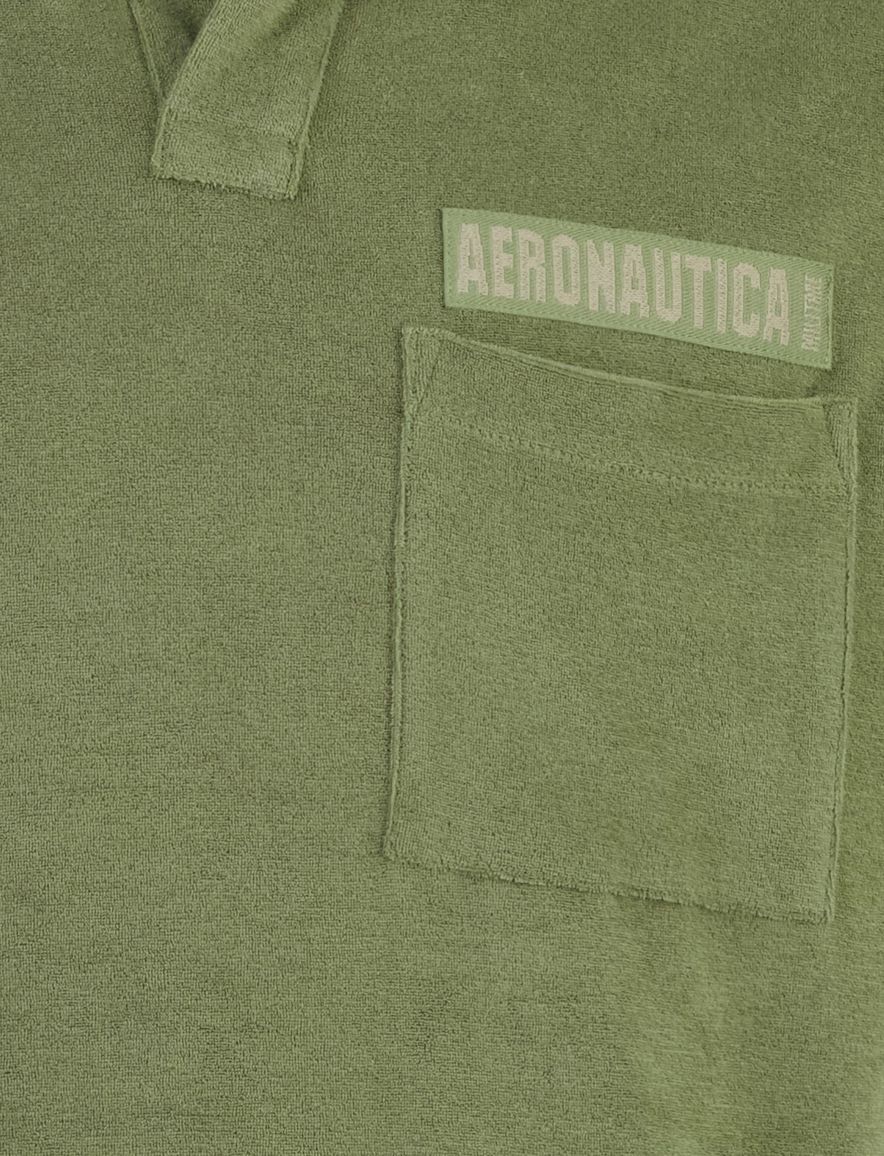 Aeronautica Militaire poloshirt comfort fit badstof groen