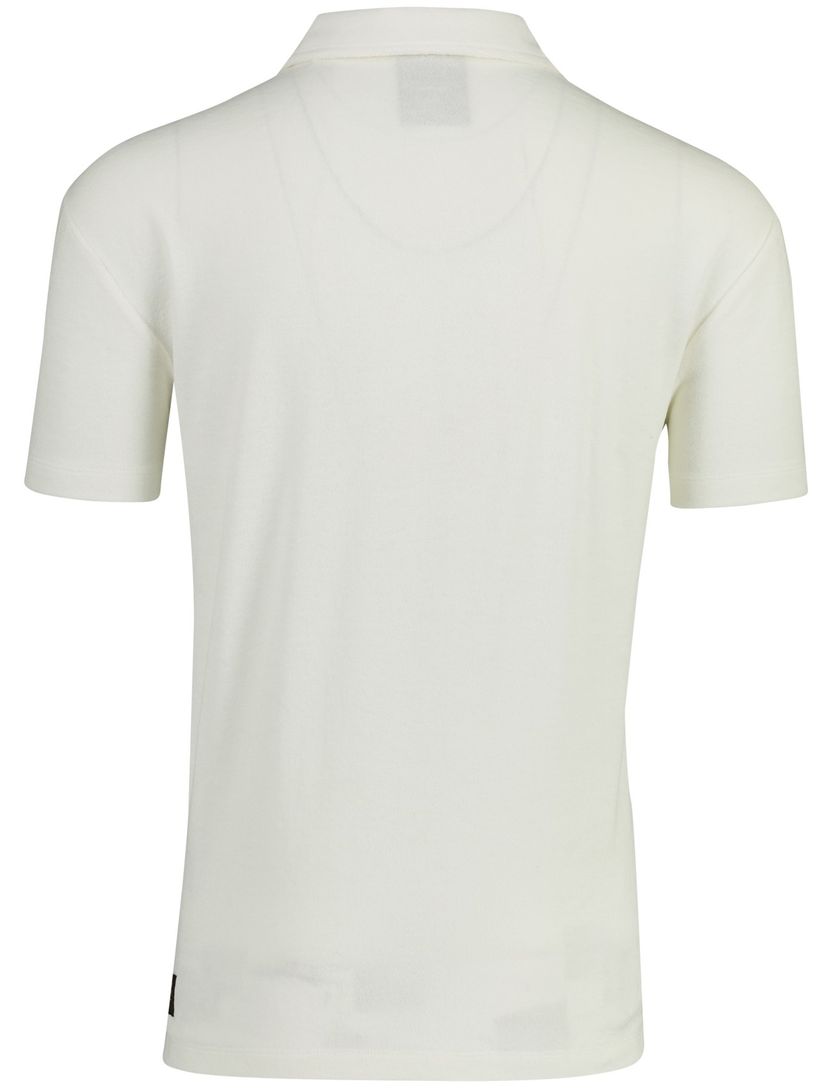 Poloshirt Aeronautica Militaire badstof off white v hals