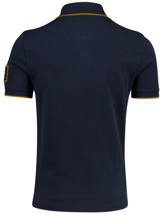 Korte mouwen polo Aeronautica donkerblauw met opdruk