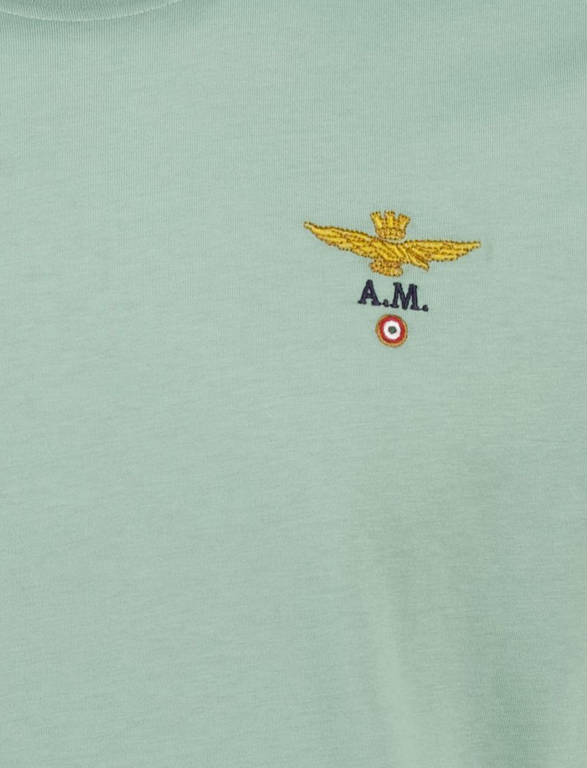 T-shirt Aeronautica Militaire groen ronde hals