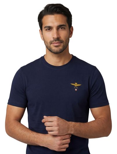Aeronautica Militare T-shirt Aeronautica Militair donkerblauw opdruk normale fit