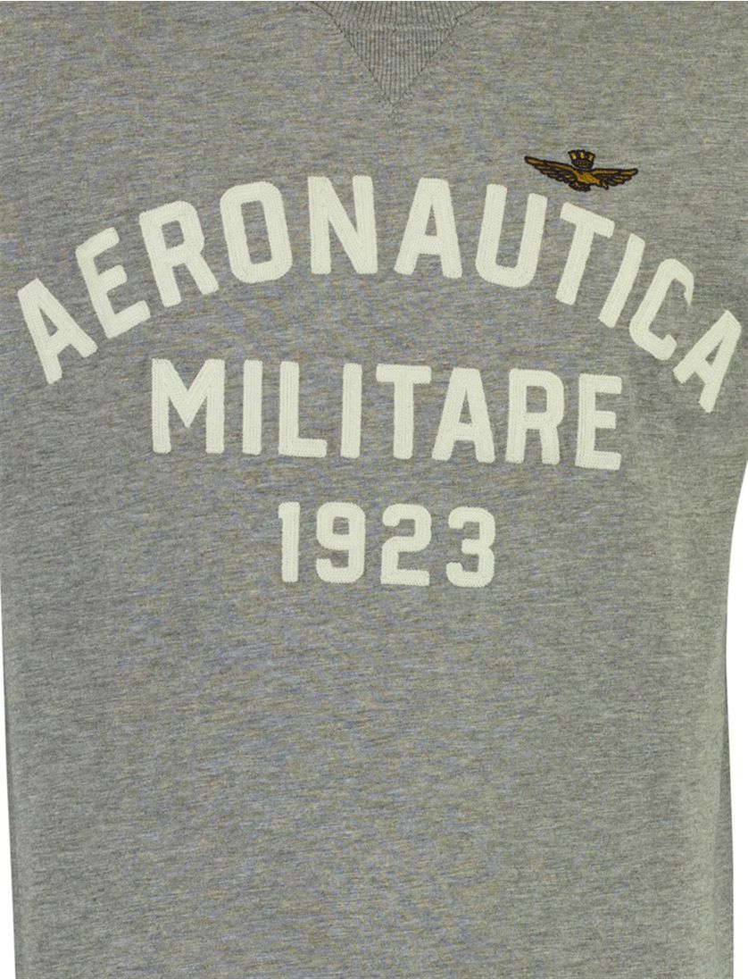 T-shirt Aeronautica Militaire comfort fit grijs opdruk