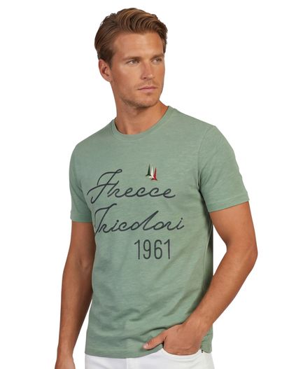 Aeronautica Militare groen t-shirt Aeronautica Militair normale fit