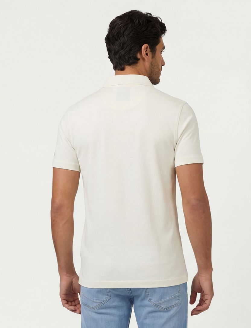 T-shirt Aeronautica Militaire beige met logoprint