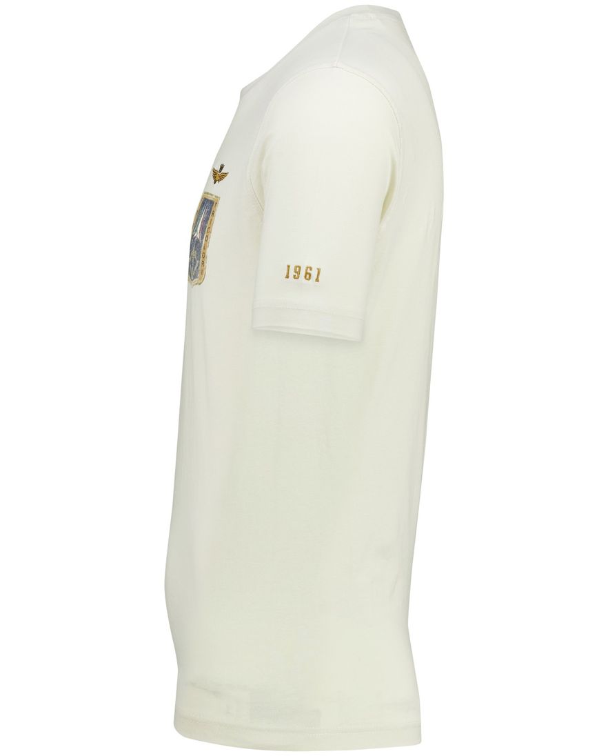 Aeronautica Militaire regular fit t-shirt ronde hals beige