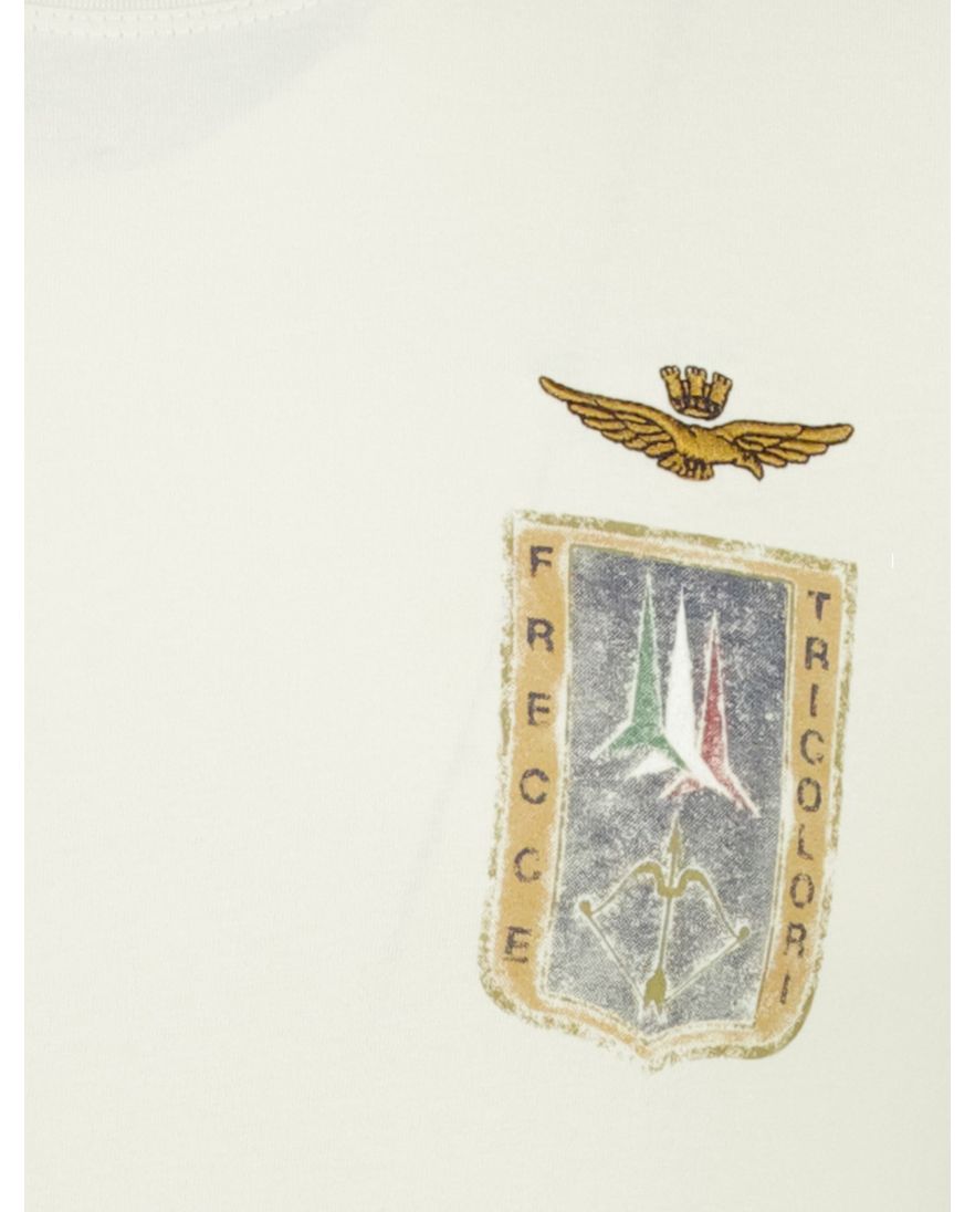 Aeronautica Militaire regular fit t-shirt ronde hals beige