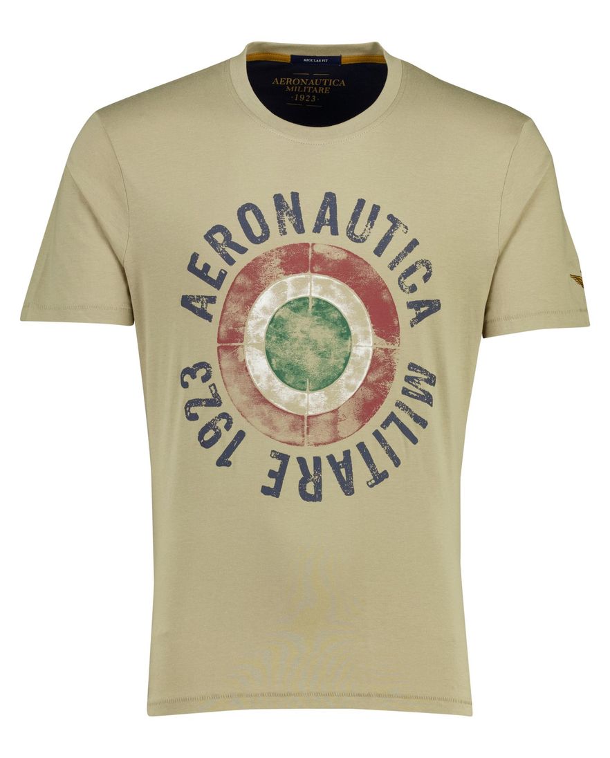 Aeronautica Militaire t-shirt bruin met opdruk