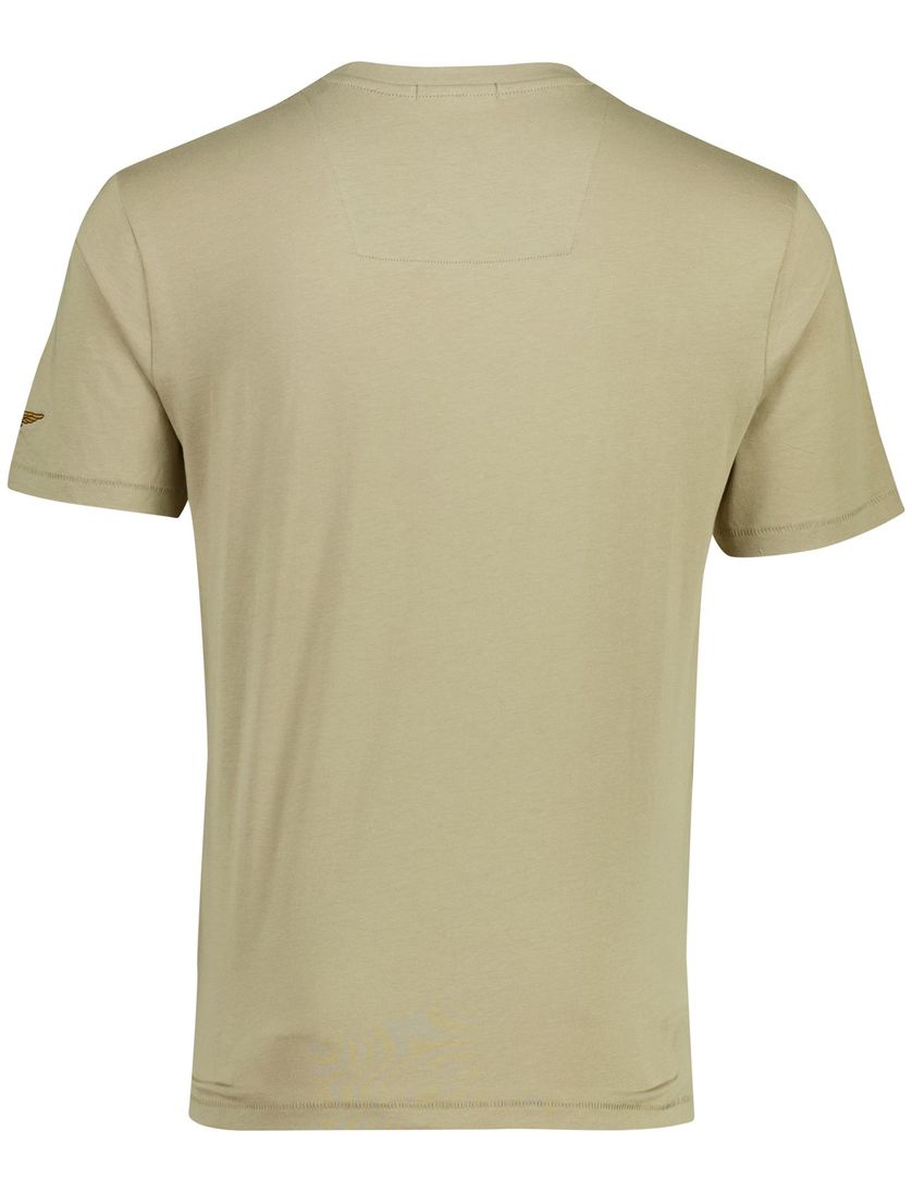 T-shirt Aeronautica Militaire bruin met print