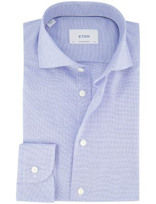 Eton Overhemd lichtblauw contemporary Eton strijkvrij wide collar