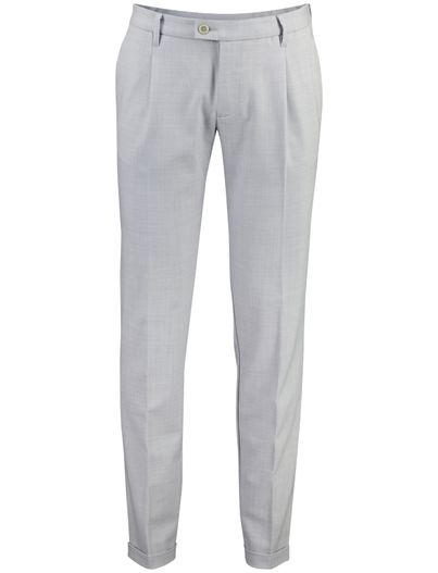 Alberto Pantalon flatfront Alberto grijs wol slim fit