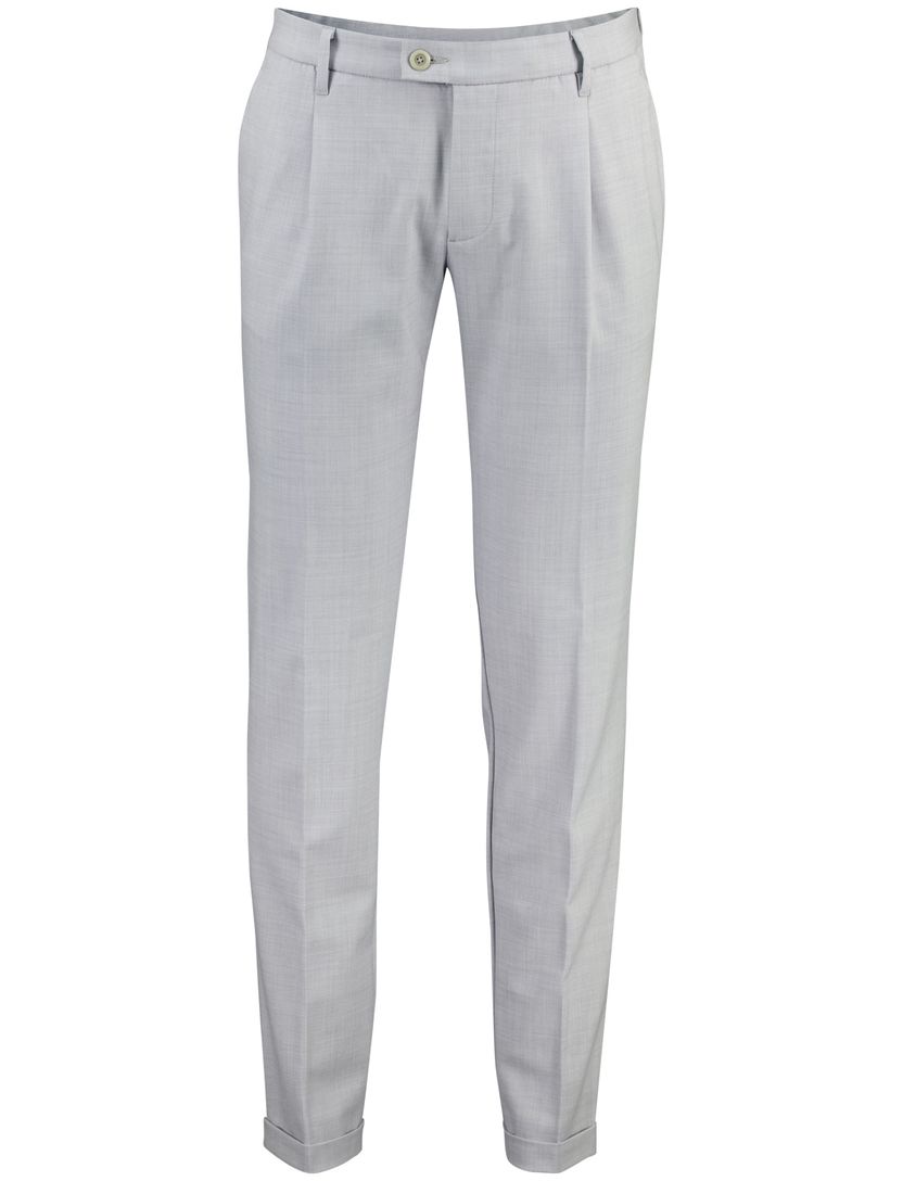 Pantalon flatfront Alberto grijs wol slim fit