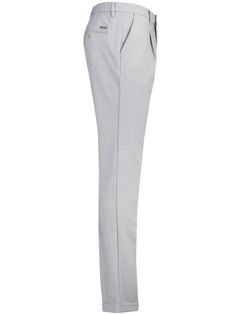 Pantalon flatfront Alberto grijs wol slim fit