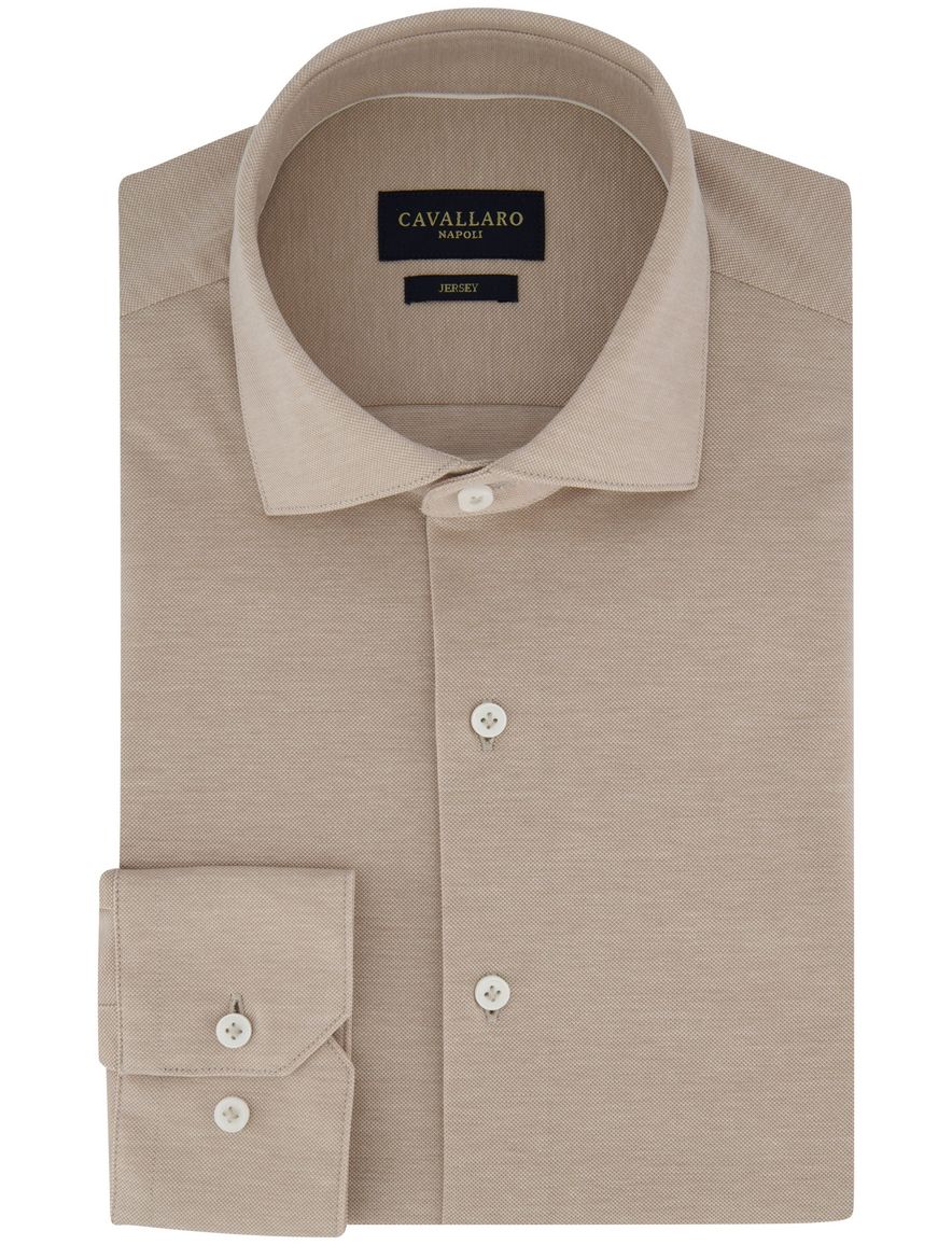 Cavallaro overhemd beige cutaway boord
