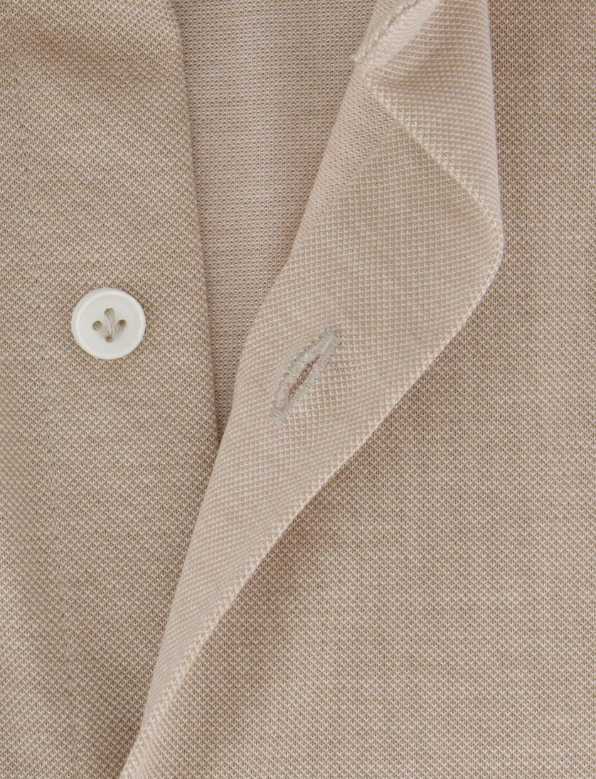 overhemd Cavallaro beige slim fit cutaway boord jersey