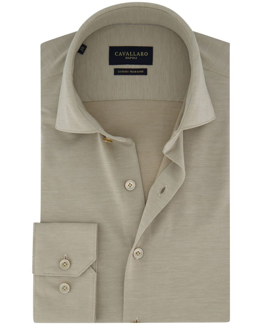 beige overhemd Cavallaro cutaway boord