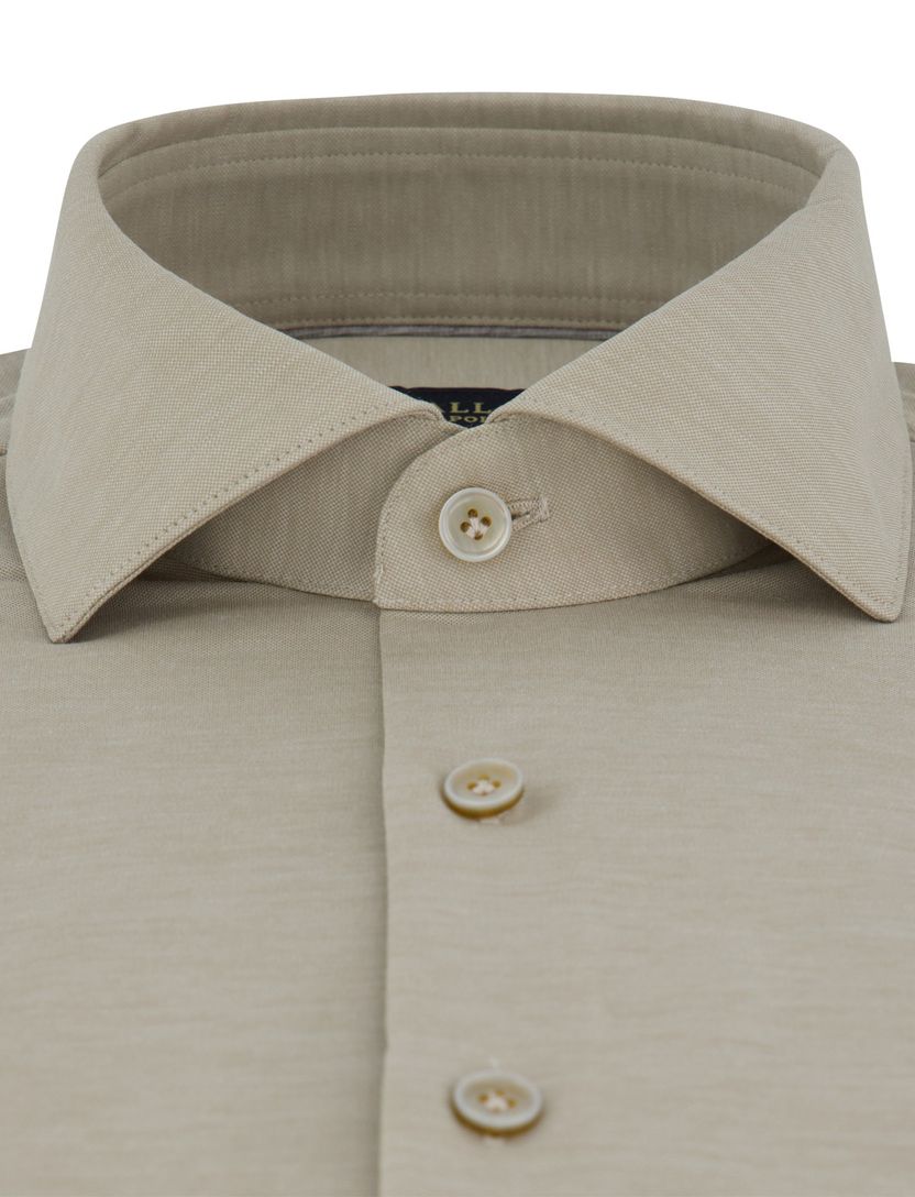 overhemd beige Cavallaro Compattio slim fit