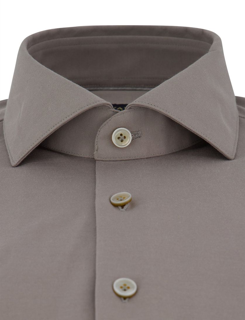 overhemd Cavallaro Compattio grijs slim fit cutaway boord