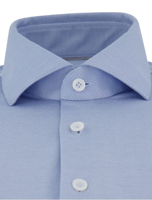 Cavallaro overhemd lichtblauw streepjes cutaway boord